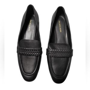 Veronica Beard Arlie Black Braided Napa Leather Loafers